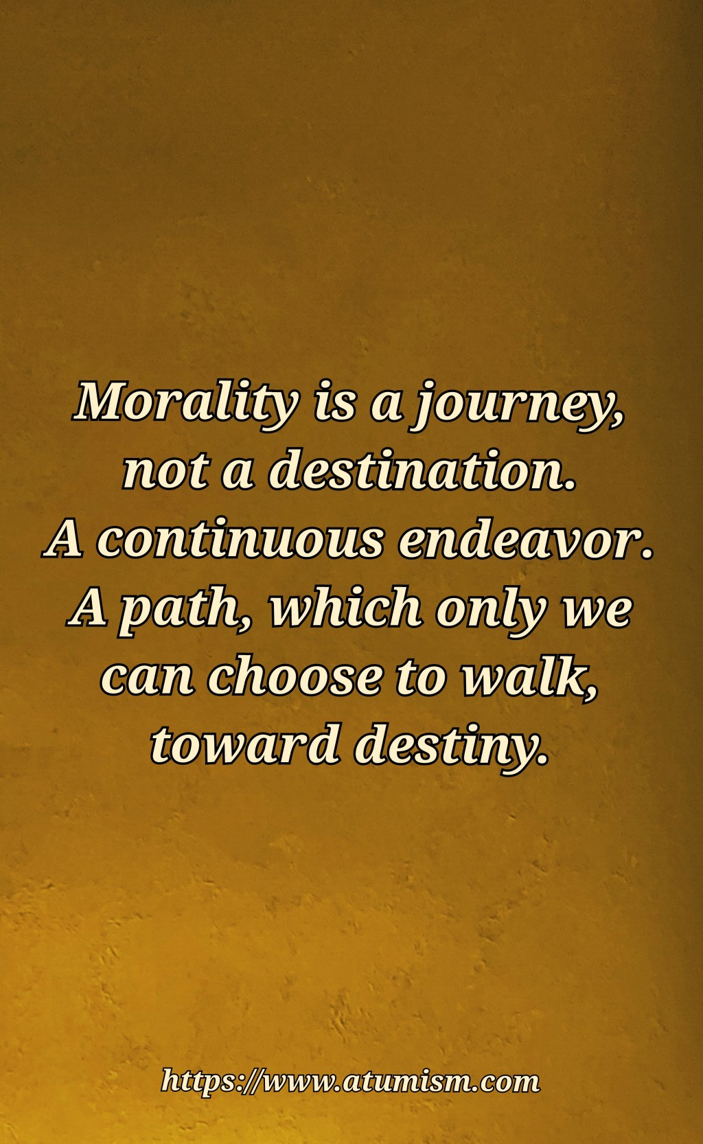 Morality is a&nbsp;Journey