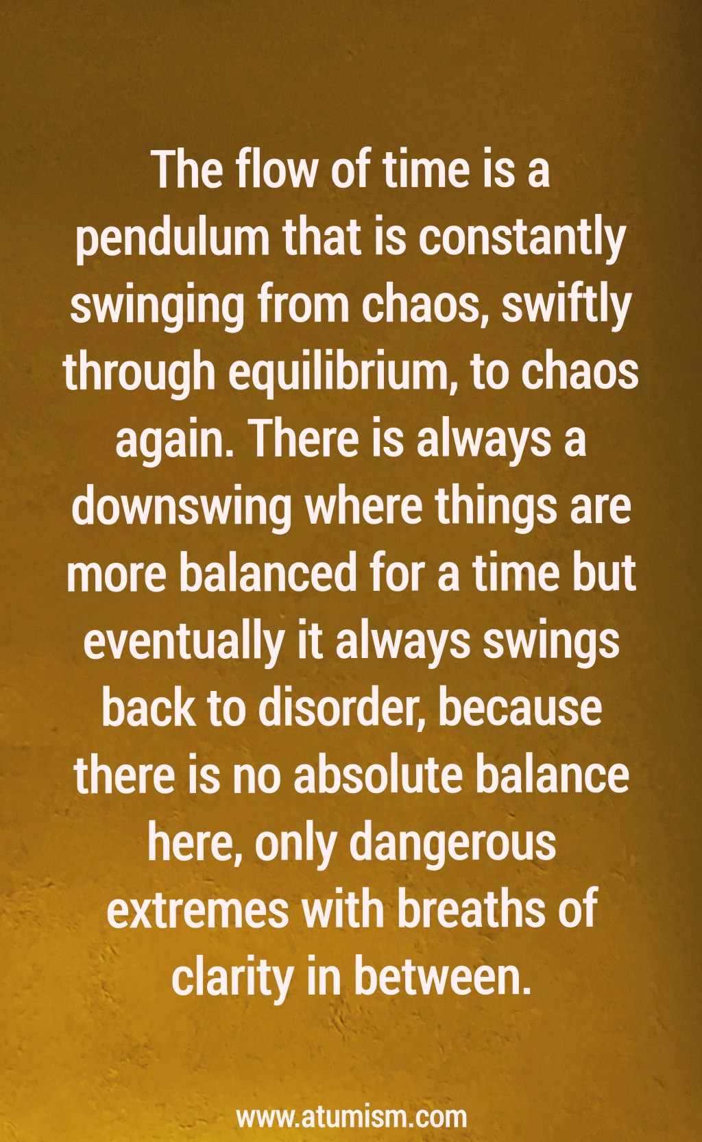 Time Flows as a Pendulum